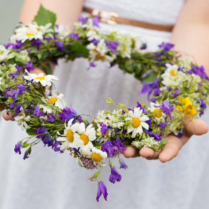 Mittsommerkranz aus Schweden mit Wildblumen